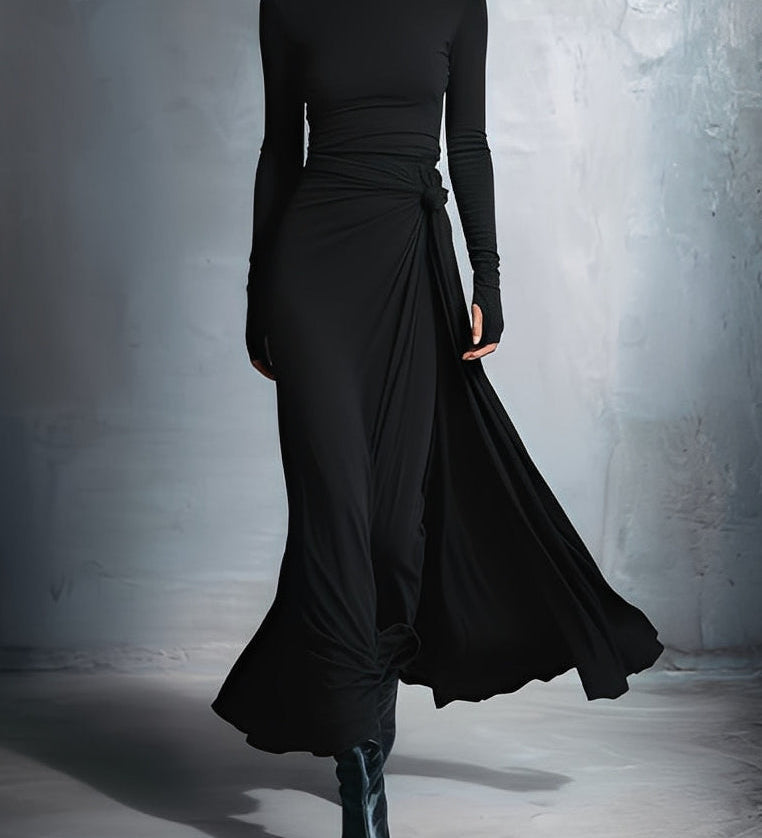 Naiara | Vestido maxi con nudo lateral