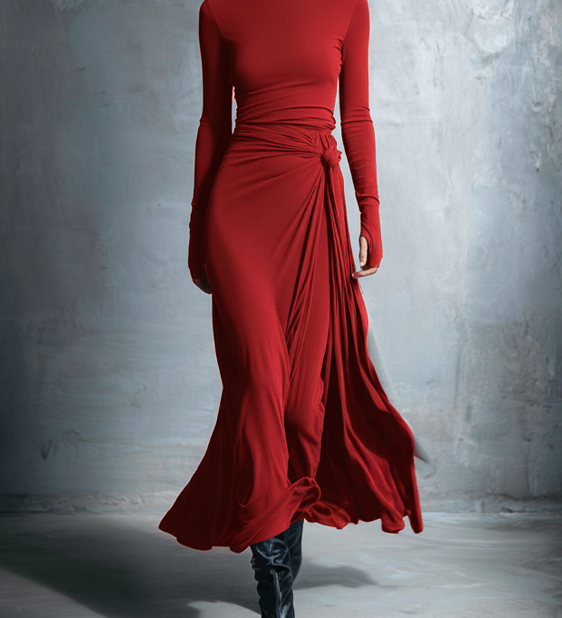 Naiara | Vestido maxi con nudo lateral